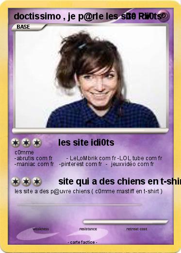 Pokemon doctissimo , je p@rle les site idi0ts