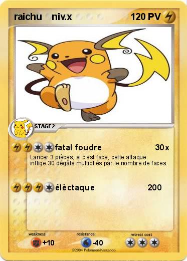 Pokemon raichu    niv.x                            