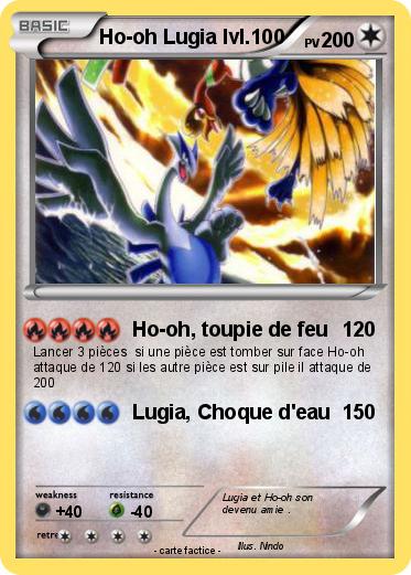 Pokemon Ho-oh Lugia lvl.100