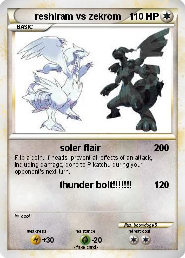 Pokemon reshiram vs zekrom