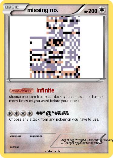 Pokemon missing no.