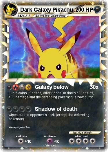 Pokemon Dark Galaxy Pikachu