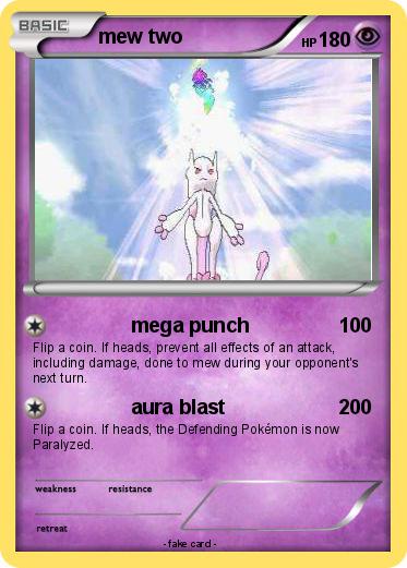 Pokémon mew two 255 255 - mega punch - My Pokemon Card