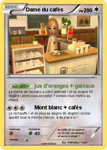 Pokemon Dame du cafés