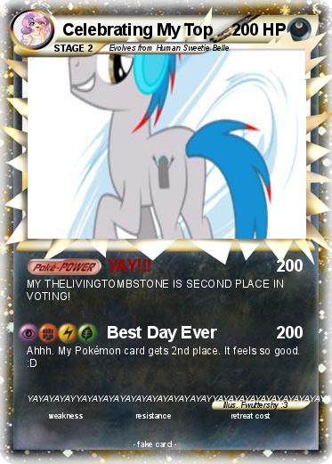 Pokemon Celebrating My Top