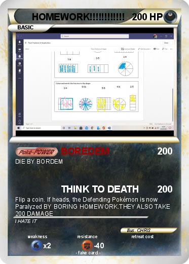 Pokemon HOMEWORK!!!!!!!!!!!!