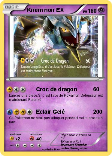 Pokemon Kirem noir EX