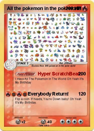 Pokemon All the pokemon in the pokeworld