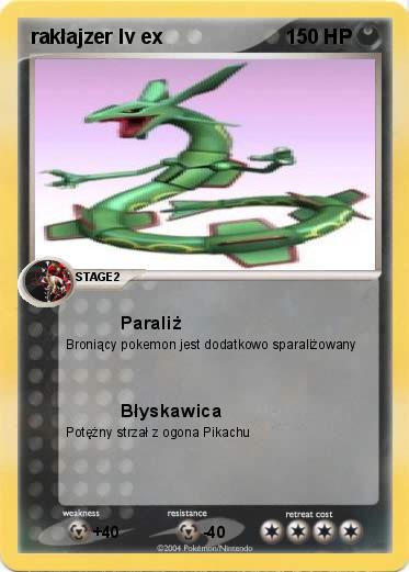 Pokemon rakłajzer lv ex