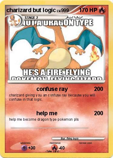 Pokemon charizard but logic