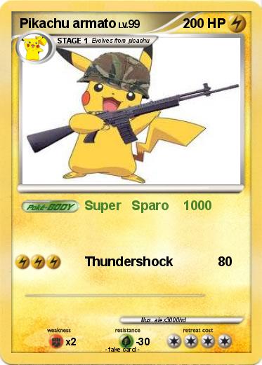 Pokemon Pikachu armato