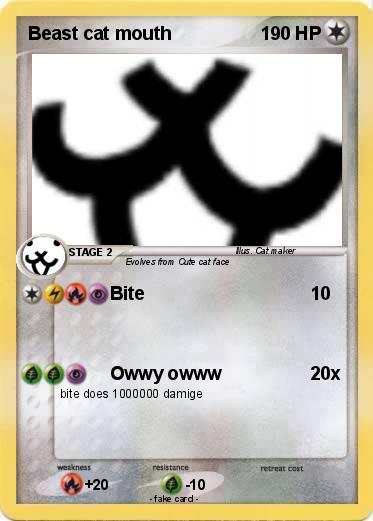 Pokemon Beast cat mouth