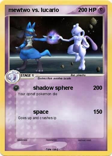 Pokemon mewtwo vs. lucario