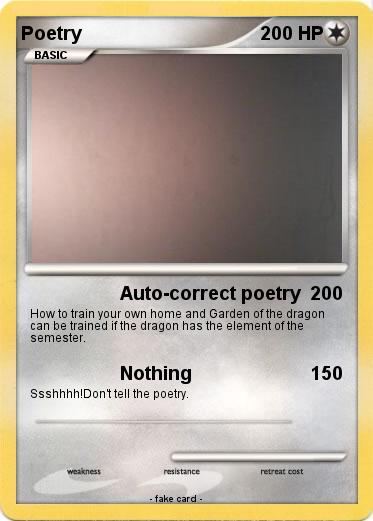 Pokemon Poetry