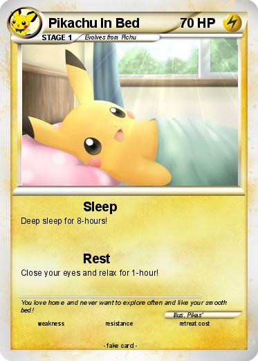 Pokemon Pikachu In Bed