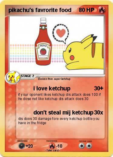 Pokemon pikachu's favrorite food