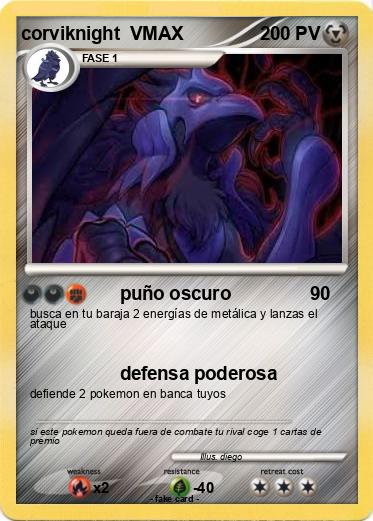 Pokemon corviknight  VMAX