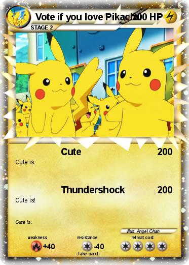 Pokemon Vote if you love Pikachu