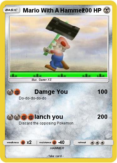 Pokemon Mario With A Hammer