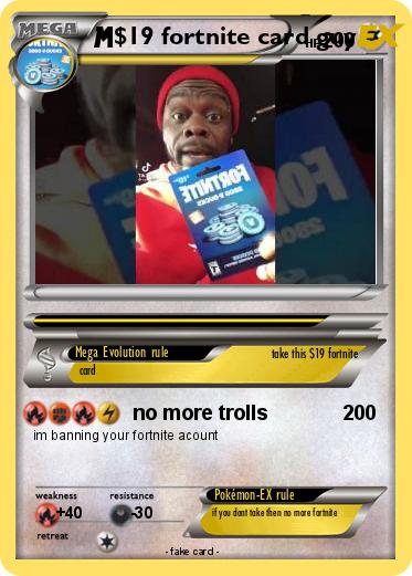 Pokemon $19 fortnite card guy