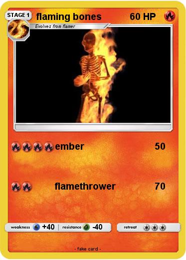 Pokemon flaming bones