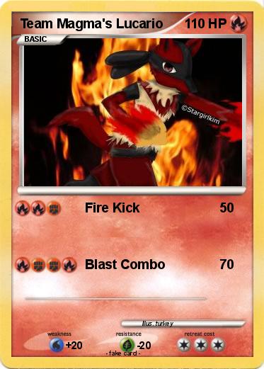 Pokemon Team Magma's Lucario