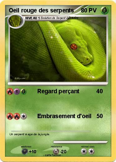 Pokemon Oeil rouge des serpents