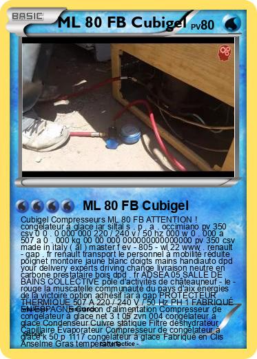 Pokemon ML 80 FB Cubigel
