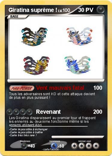 Pokemon Giratina suprême !