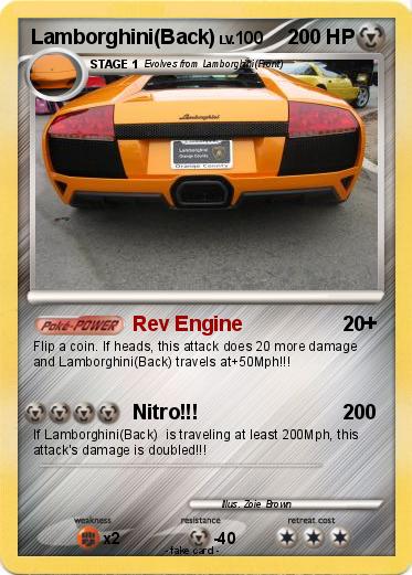 Pokemon Lamborghini(Back)