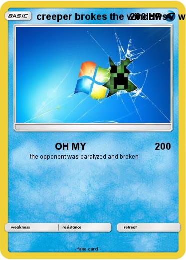Pokemon creeper brokes the windows 7 wallpaper