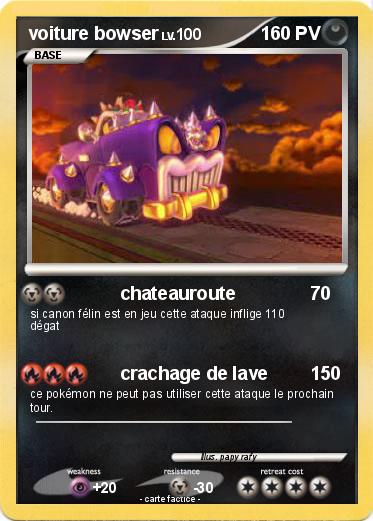 Pokemon voiture bowser