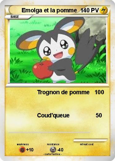 Pokemon Emolga et la pomme