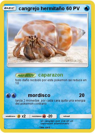 Pokemon cangrejo hermitaño
