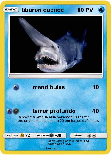 Pokémon tiburon duende - mandibulas - Mi carta pokémon