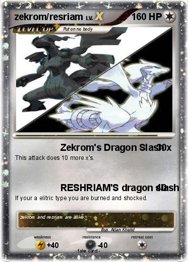 Pokemon zekrom/resriam