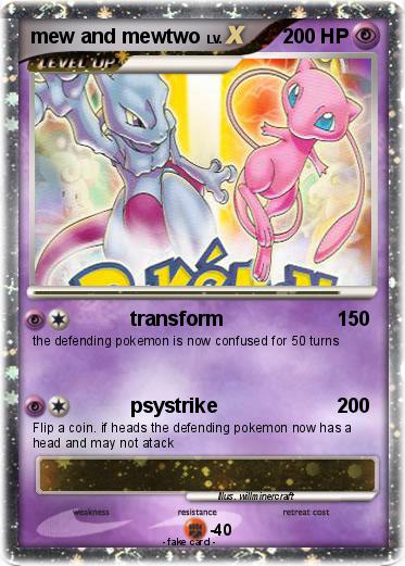 Pokemon mew and mewtwo