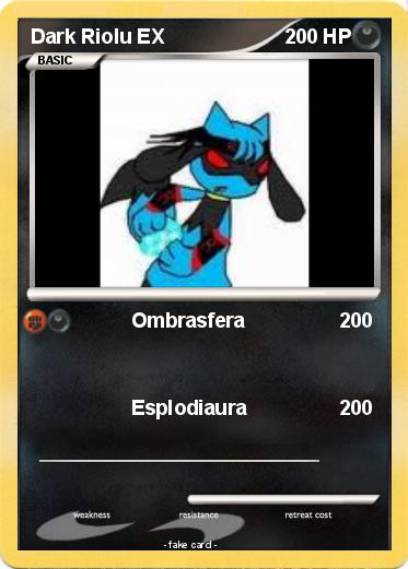Pokemon Dark Riolu EX