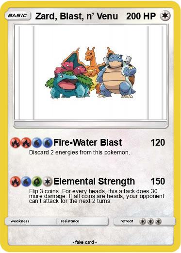 Pokemon Zard, Blast, n’ Venu