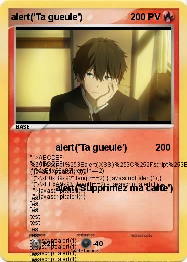 Pokemon alert('Ta gueule')