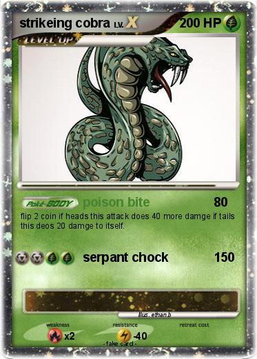 Pokemon strikeing cobra