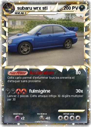 Pokemon subaru wrx sti