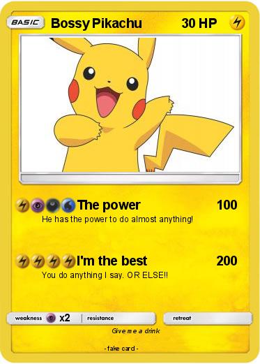 Pokemon Bossy Pikachu