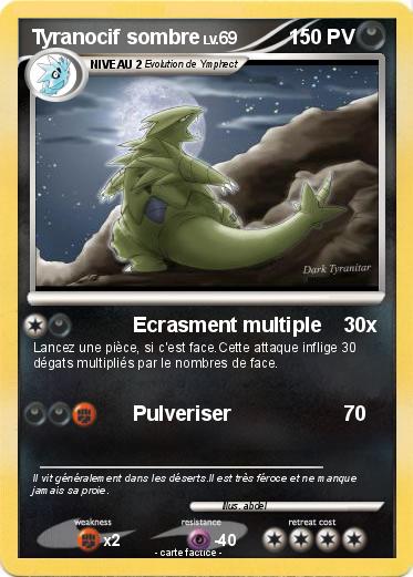 Pokemon Tyranocif sombre