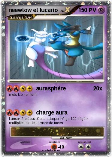 Pokemon neewtow et lucario