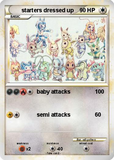 Pokemon starters dressed up