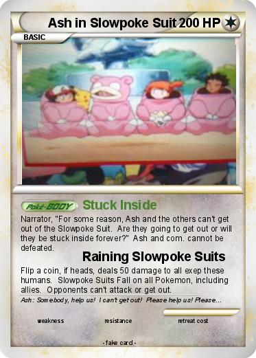 Pokemon Ash in Slowpoke Suit