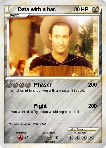 Pokemon Data with a hat.