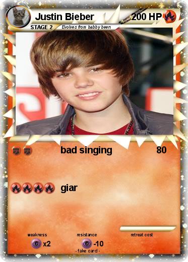 Pokemon Justin Bieber