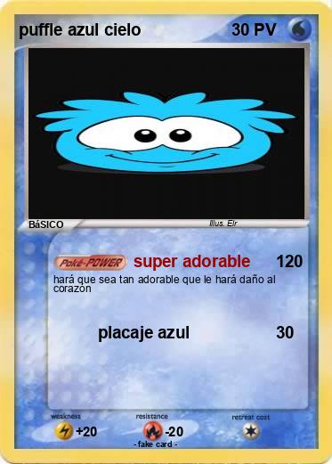 Pokemon puffle azul cielo